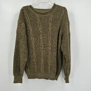 Venezia Women Sweater Size 22/24 Cable Knit Fisherman Old Money Vintage Pullover